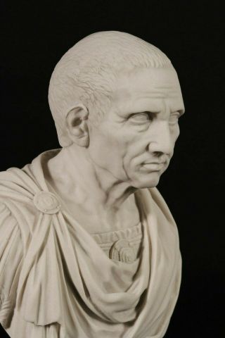 Roman Senator Brutus.  Assasin Of Julius Caesar,  Marble Bust Classical Sculpture.