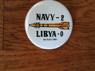 1981 U.  S.  Navy Fighter Aircraft Air - Air Missile Badge Navy 2 Libya 0 Dogfight