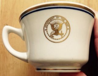 1977 Department Of The Navy Coffee Cup,  U.  S.  Navy,  Sterling China,  Vintage