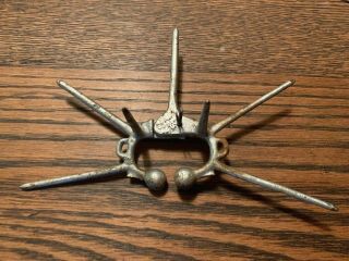 Vintage Calf Weaner Spikes Nose Ring Primitive Spiked Weaning