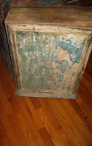 AWESOME LARGE OLD LETTER FROM OLD SIGN WONDERFUL FORM OLD BLUE PAINT AAFA NR 3