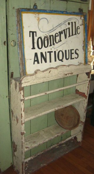 AWESOME LARGE OLD LETTER FROM OLD SIGN WONDERFUL FORM OLD BLUE PAINT AAFA NR 4