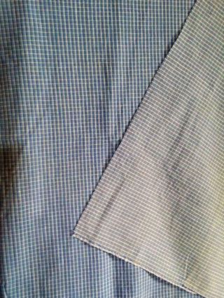 Antique Indigo Blue Faded Linen Homespun Check 16 " X 30 " 2 Avail