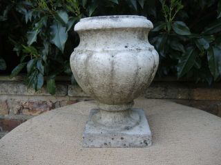 Small Antique Marble Stone Garden Urn 31 Cm High (475)