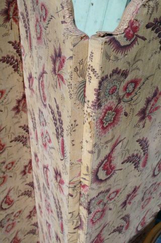 Antique Edwardian Screen Room Divider Arts And Crafts Fabric Rustic Chic 7