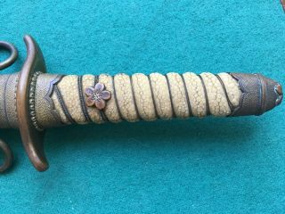 WWII JAPANESE NAVY KNIFE DIRK DAGGER - GORGEOUS AND RARE 10