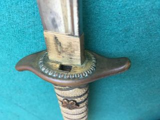 WWII JAPANESE NAVY KNIFE DIRK DAGGER - GORGEOUS AND RARE 6