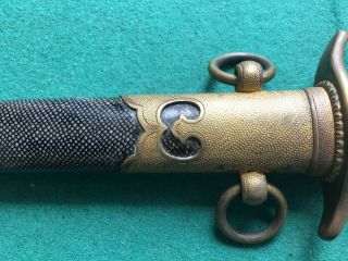 WWII JAPANESE NAVY KNIFE DIRK DAGGER - GORGEOUS AND RARE 8