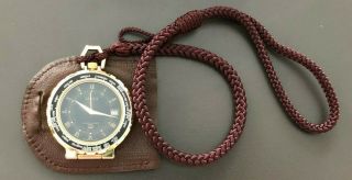 Gucci World Travel Quartz Pocket Watch With Case/box