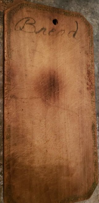 Early Antique Wood Bread Cutting Board Paint