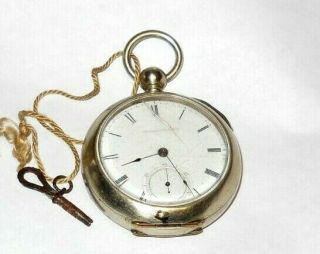 Antique 1873 Waltham P.  S.  Bartlett 18s 11 Jewel Key - Wind Pocket Watch,
