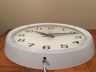 Vintage General Electric Clock GE Model 2012 Industrial School 14 Inches 3