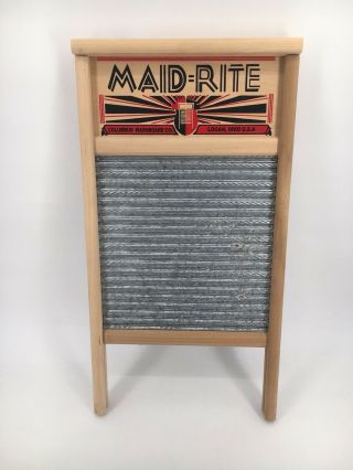 Maid - Rite Washboard 12 7/16 " X 23 3/4 " Overall Wood Bulk