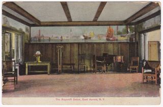Postcard Roycroft Salon East Aurora Ny Arts And Crafts Roycroft 1909 B5