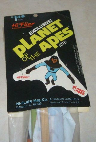 1974 Hi - Flier Apajac Early Vintage Planet Of The Apes Flying Kite