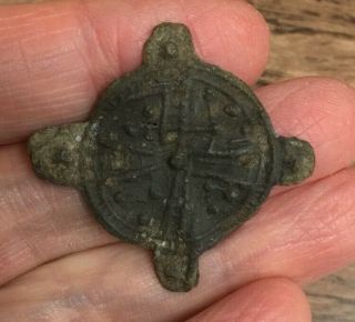 Early Medieval / Norman.  Lead Brooch,  12th Century.