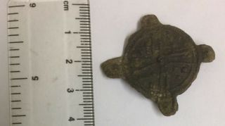 EARLY MEDIEVAL / NORMAN.  LEAD BROOCH,  12TH CENTURY. 3