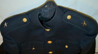 Vtg Brig Gen Marine Dress Uniform Man Woman Belt Buttons Stars Perfect
