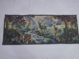 801 - Old Tapestry Antique Wall Hanging 20 Century 158 X 64 Cm