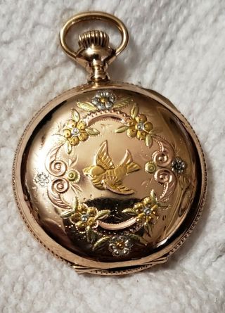 Absolutely Gorgeous Vintage Southbend Multicolored Case And Dial Pocket Watch