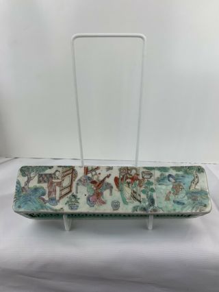 Vintage Chinese Famille Rose Box Square Handpainted/