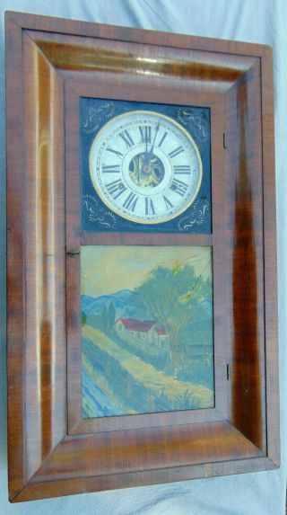 Antique Jones,  Gilbert,  Grant & Co Og Ogee Clock C.  1840 Rare W/ Weight