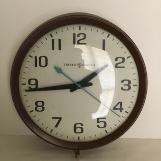 Large Vintage General Electric Wall School Clock Ge Made In Usa