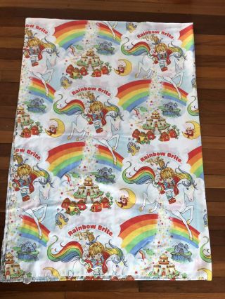 Vintage Hallmark Rainbow Brite Flat Twin Sheet