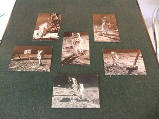 Rare 1969 Vintage Postcards from The MOON landing space travel Apollo USA German 2