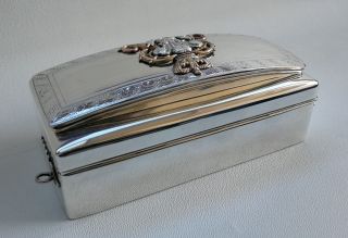 Vtg 1930 Solid Silver Welsh Dragoon Cavalry Dress Pouch Cigarette Case Box 795g 5