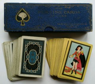 Art Deco Vintage Playing Cards Pirate Lady York Card Co 1920s 1930s Bridge