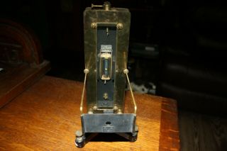 Antique Mirror Galvanometer Cast Iron Tripod Base Eem Co Springfield Ma.  Early