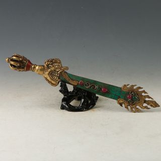 Exquisite Brass & Turquoise Handmade Sword Instruments
