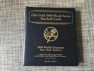 32 York Yankees 1998 World Champions 22kt Gold Baseball Cards