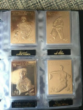 32 York Yankees 1998 WORLD CHAMPIONS 22kt Gold BASEBALL CARDS 7