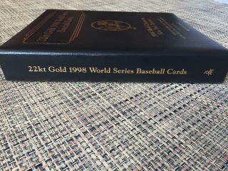 32 York Yankees 1998 WORLD CHAMPIONS 22kt Gold BASEBALL CARDS 8