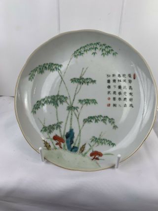 Antique Chinese Famille Rose Plate Daoguang Period