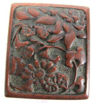 Meiji Taisho Carved Lacquer Urushi Cinnabar Suzuri Baki Box Incense Kogo 2 yqz 4