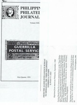 Guerrilla Postal Service Philippines occupation military cover stamps 1943 WWII 3