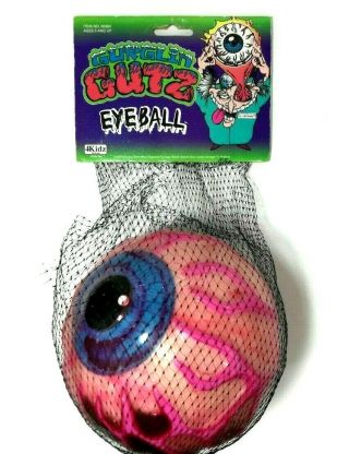 Gurglin Gutz Eyeball Large 1996 4kidz Inc Rare Euc Approx 6” Size With Packaging