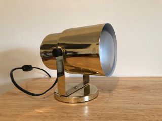 Vintage Mid Century Gold Metal Spotlight Can Lamp Wall Ceiling Desk