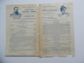 1891 John Philip Sousa United States Marine Band Program FIRST TOUR Boston RARE 2