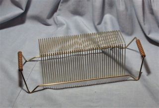 Vintage Mid Century Modern Wire Record Rack Album Holder - 40 Slots -