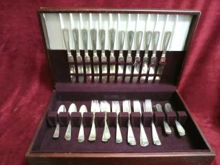 Gorham Etruscan " 1913 " 62 Piece Sterling Silver Service For 12 & Box Monogrammed