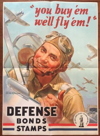 1942 Wwii War Bond Poster -