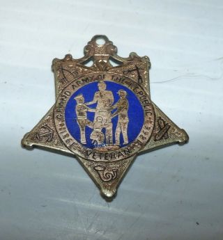 Antique 1861 - 1866 Grand Army Of The Republic Veteran Pin Medal
