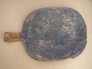 Antique Primitive Wood Bread Board Scoop Shovel Dough Plate Rustic Early 20th