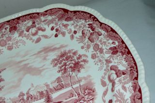 Vintage WEDGWOOD Platter 1941 HARVARD UNIVERSITY Red Transfer 3