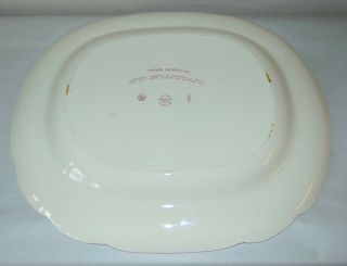 Vintage WEDGWOOD Platter 1941 HARVARD UNIVERSITY Red Transfer 4