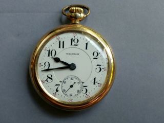 1906 Waltham 16 Sz 21 Jewel Crescent St Model 1899 Gold Filled Pocket Watch Runs